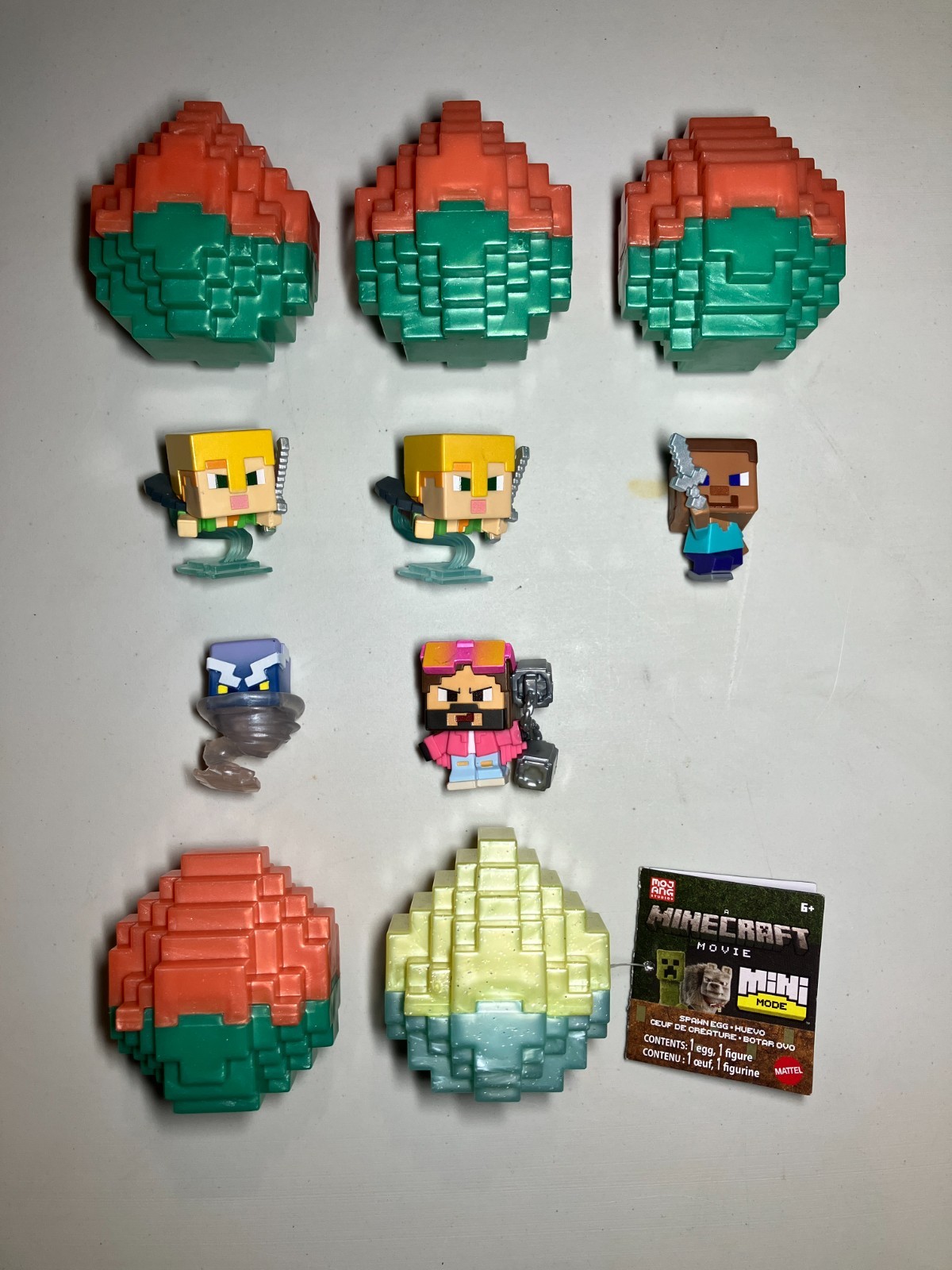 Minecraft Mini Mode Spawn Egg Lot (5 Eggs) - Opened