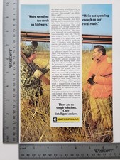 Caterpillar Vintage Industry Magazine Ephemera Print Ad Highways Roads