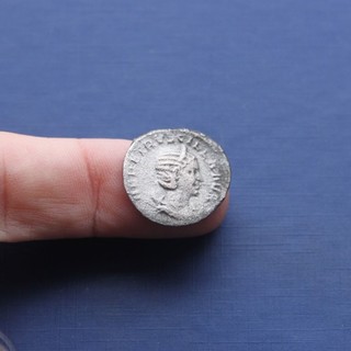 Moneda de plata imperial romana Antoniniano de Herennia Etruscila c 250 dC