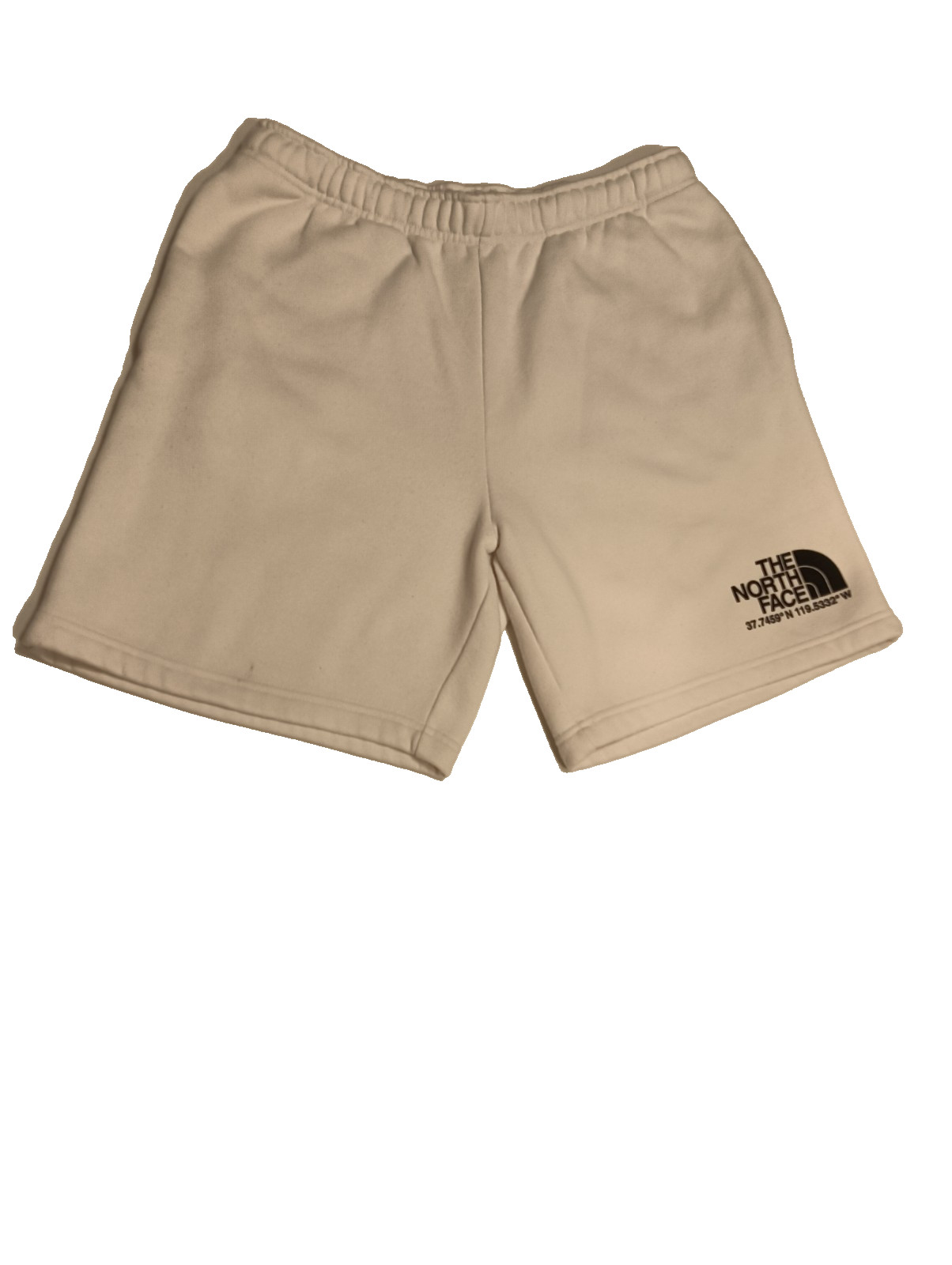 The North Face pantaloncini uomo bianchi felpa cotone logo, elastico e tasche