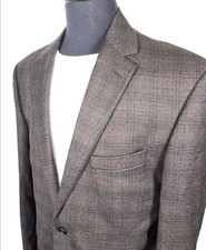 MINT JOS A BANK RESERVE SUPER 120  S WOOL FLANNEL PLAID SPORT COAT SZ 41R
