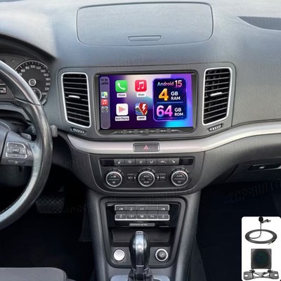 9'' 4+64GB Android 15 für VW Sharan II 7N Seat Alhambra 2 Autoradio Carplay