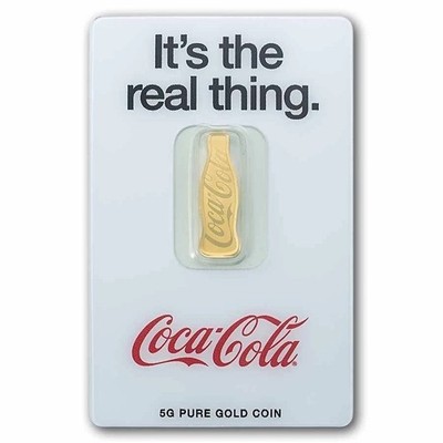 5 gram Gold Bar - PAMP Coca-Cola  140 Years Anniversary