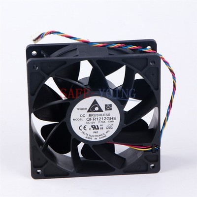 1PC   QFR1212GHE 6000   Fan For Antminer S7,S9,D3,L3+,E9+ DC12V 2.70A 4Pin #pq