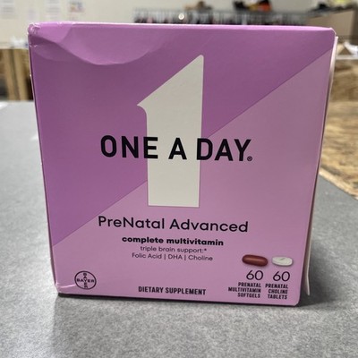 ONE A DAY Women s Prenatal Advanced Complete Multivitamin with Brain Support*...