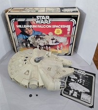 X-166 VINTAGE 1970'S KENNER STAR WARS MILLENNIUM FALCON SPACE SHIP W/ ORIG BOX