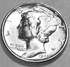 1945 D MERCURY DIME SUPERB GEM BU +  No Reserve  *J1977