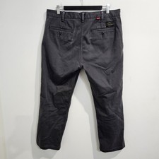 Levis Grey Chinos Mens Size W34 Hemmed Length 26" Straight Leg Zip Fly