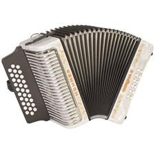 Hohner Corona II Accordion GCF, White w/Case