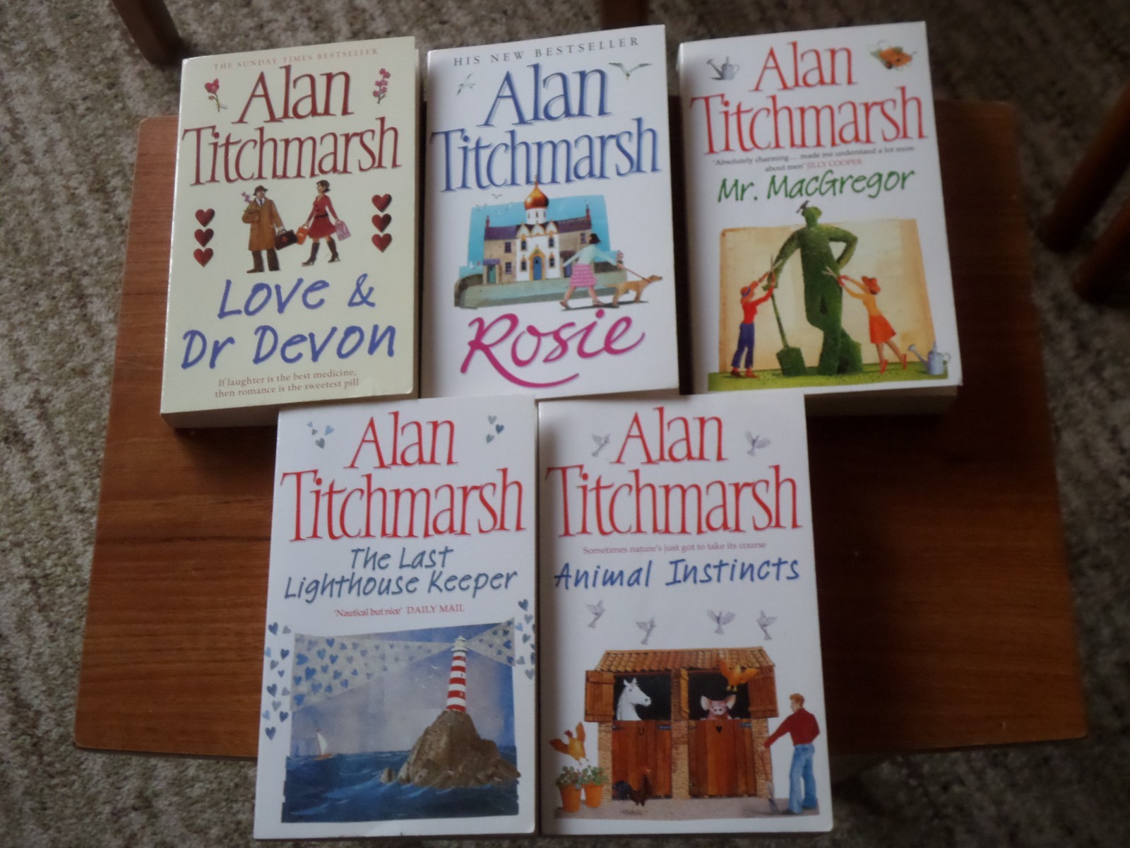 FIVE PAPERBACK NOVELS BY ALAN TITCHMARSH VGC FREE POSTAGE