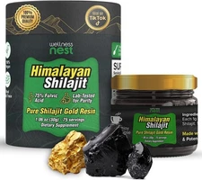 Gold Grade Pure Himalayan Shilajit Resin 75 Fulvic Acid 30g 75 Servings