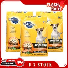 3 Pack Pedigree Small Dog Roasted Chicken Vegetable Dry Dog Food 14 lb Bag