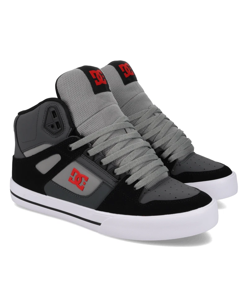 DC SHOES MENS PURE HIGH TOPS.NEW BOXED LEATHER HI BLACK GREY RED SHOES BOOTS S26
Opens in a new wind