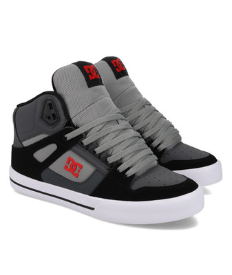 DC SHOES HERREN PURE HIGH TOPS. NEU VERPACKT LEDER HOCH SCHWARZ GRAU ROT SCHUHE STIEFEL S26