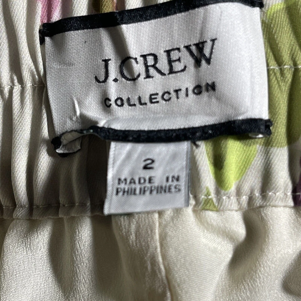 Pantalones de pierna ancha florales frondosos Ratti de mujer de la colección J.Crew-talla 2 usados en excelente estado Foto 4 de 4