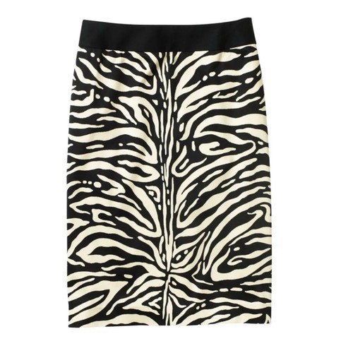 THE LIMITED Zebra Print Sleek Pencil Skirt Womens Sz 6 Beige Black High Rise - Picture 7 of 12