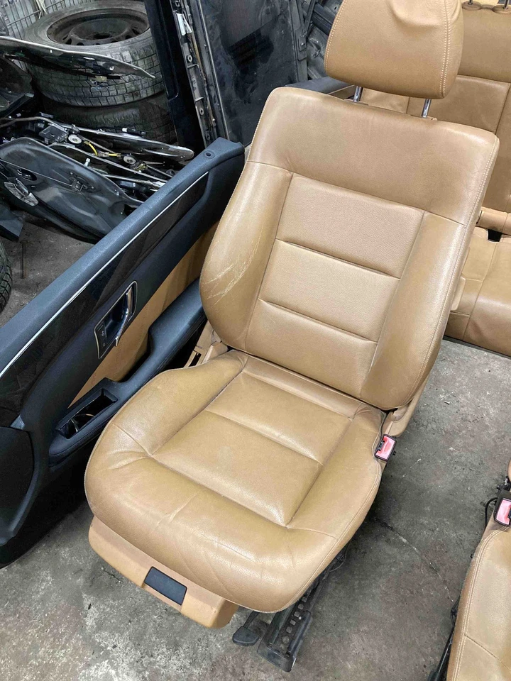 MERCEDES-BENZ CLASE E W212 cuero marrón asientos interiores completos RHD Foto 3 de 4