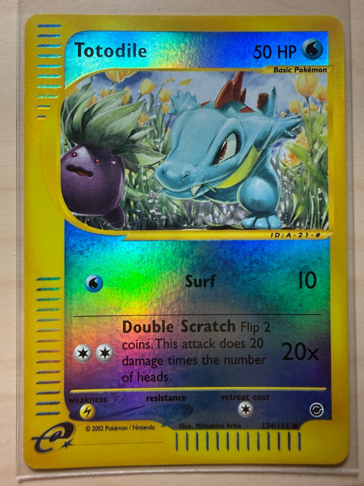 Totodile - 134/165 Pokemon Expedition Reverse Holo Rare Card NM