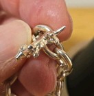Silvertone Charm Bracelet With 3 Sterling Charms Marked .925 — photo 2