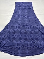 LuLaRoe Maxi Skirt S Blue Purple Geometric Boho Pull On Long