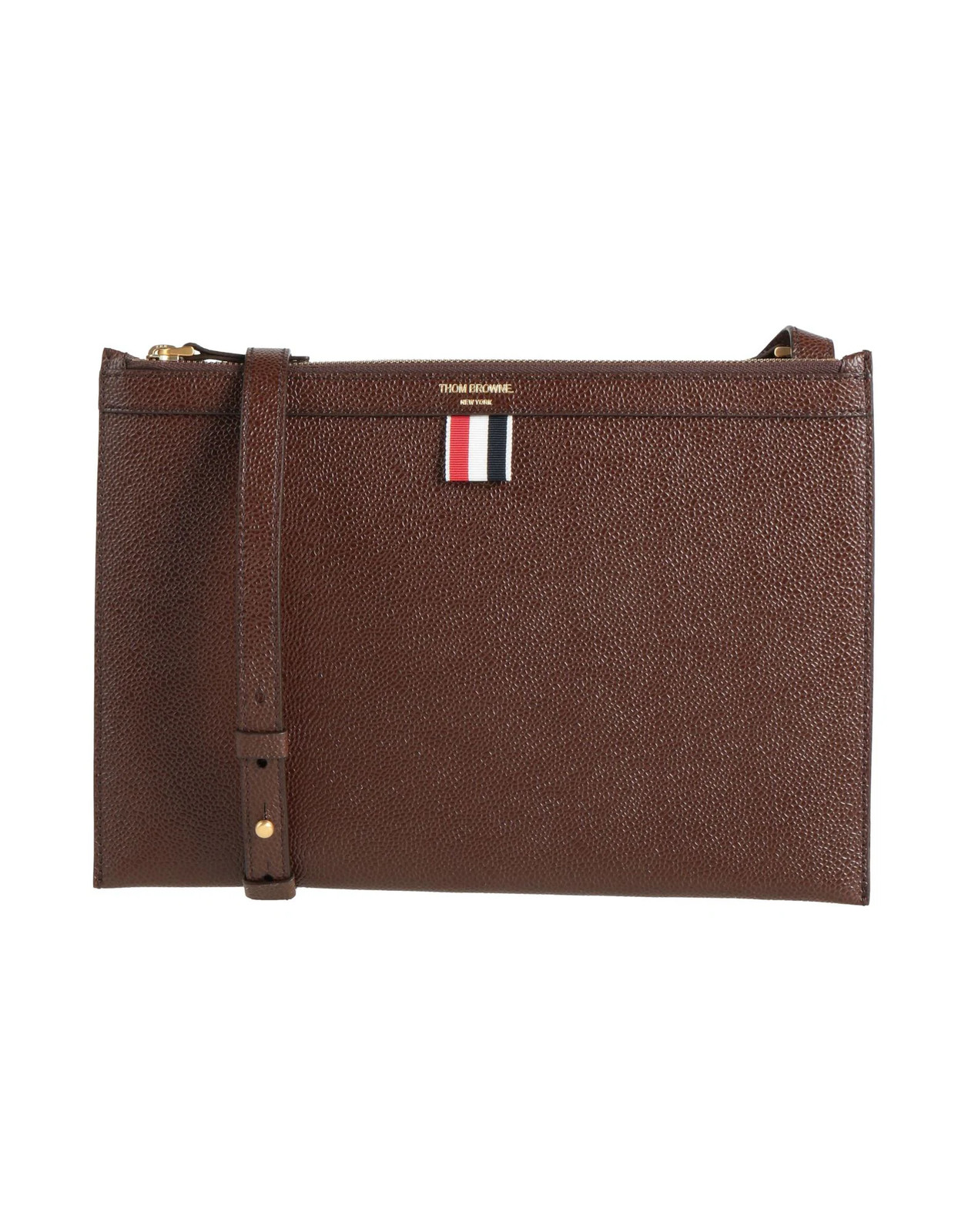 Thom Browne - Women - Pebbled-leather Cross-body bag - Chocolate brown 235990₽