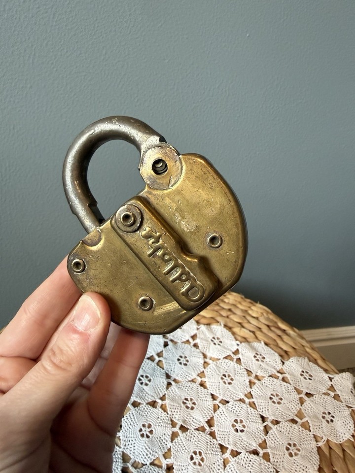 Adlake Union Pacific Railroad Brass Switch Lock UPRR No 1 Pat 2040482 ...