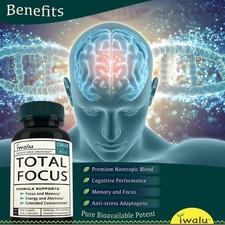 TOTAL FOCUS  Best Bacopa Extract  FAST FREE SHIPPING Same Day