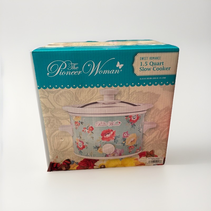 Pioneer Woman Crock Pot Mini 1.5 qt Sweet Romance Slow Cooker New