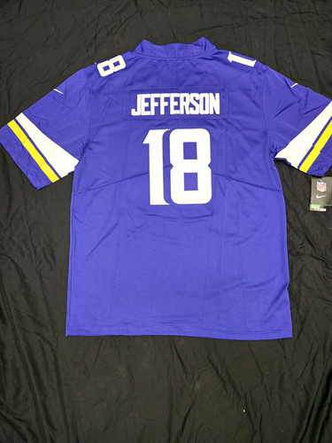 Nike Justin Jefferson #18 Minnesota Vikings Purple NFL Football Jersey Size L
