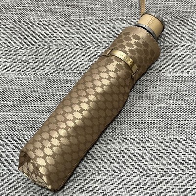 Celine Women Accessories Vintage Triomphe All-Over Pattern Folding Umbrella For