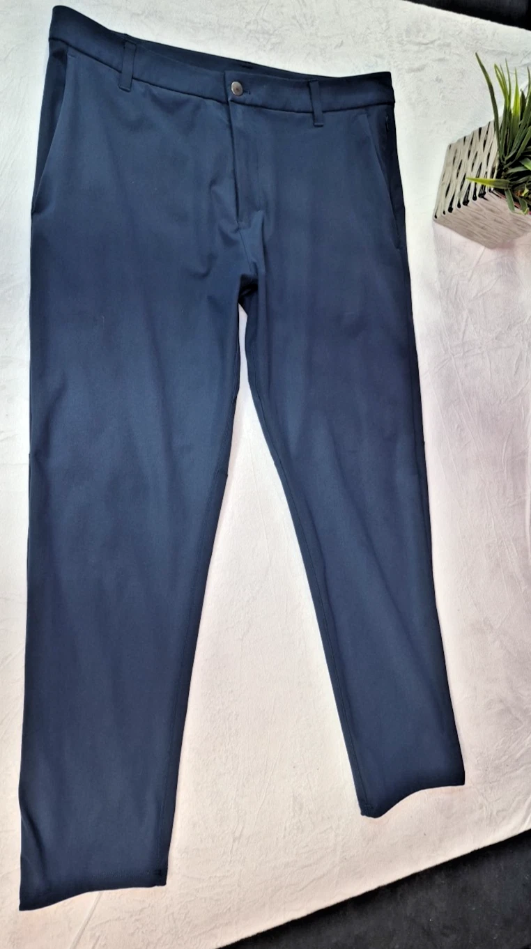 LULULEMON ABC NAVY BLUE GOLF PANTS MEN'S 35x28
