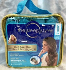 The Sleep Styler Heat-Free Curlers LARGE 8 Pack 6 Rollers Lori Greiner NEW NIP