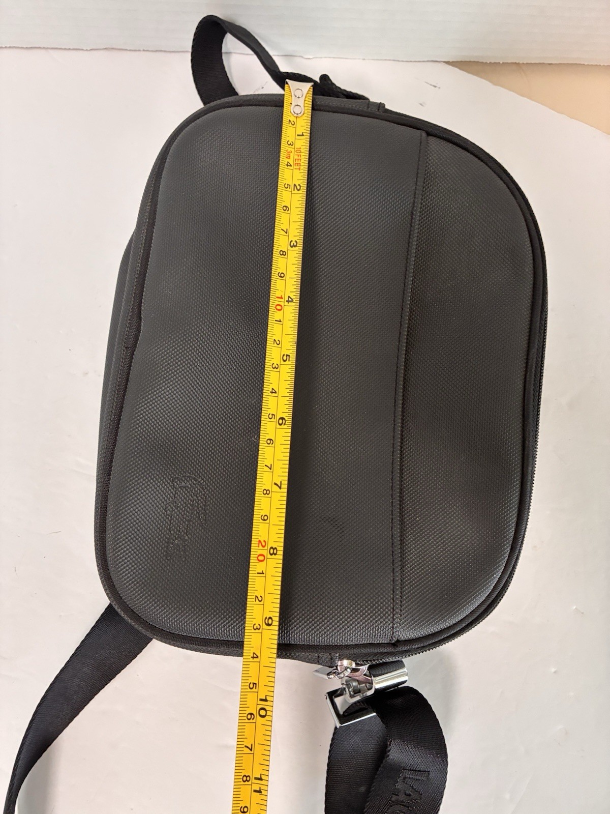 NWOT Unisex Lacoste Black Crossbody Bag - Adjustable Strap Great for Travel thumbnail 12