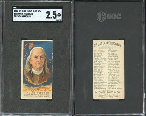 1888 N76 Duke #13 Benj. Franklin — SGC 2.5