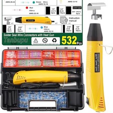 532PCS Heat Shrink Solder Seal Wire Connectors Kit with Mini Heat Gun, Solder St