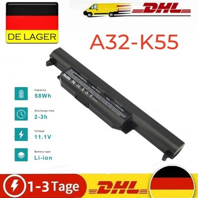  A32-K55 Akku Für ASUS K55 K55A K55D K55V K55VD X55 X55A X55C X55U A41-K55 58Wh