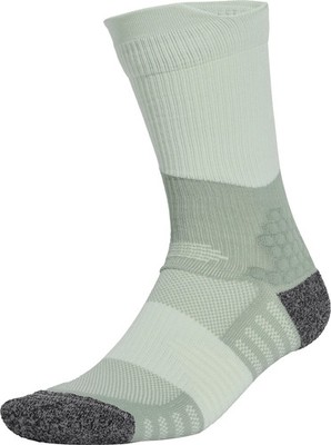 adidas RunXBOOST Running Socks Green Cushioned Arch Support Crew Sports Training
