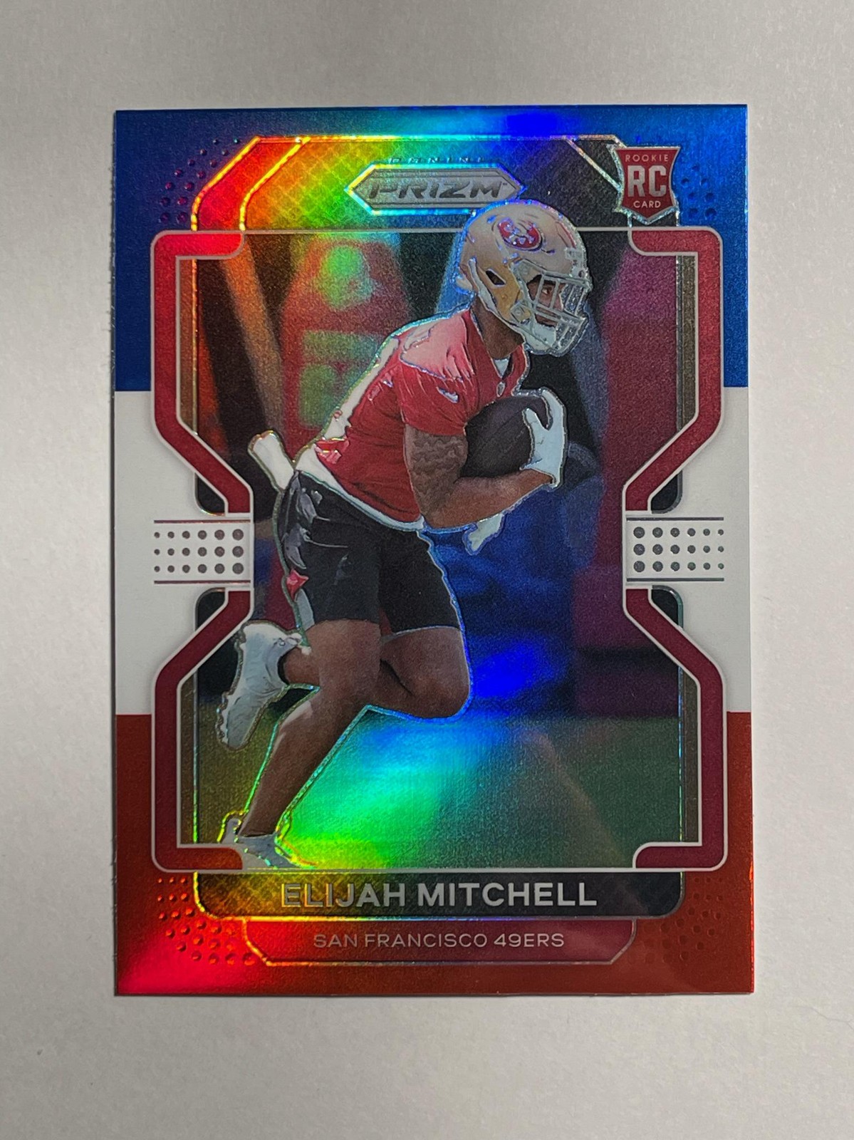 ELIJAH ELI MITCHELL 2021 Panini Prizm Red White Blue RC Rookie #399 49ERS