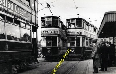Straßenbahn Foto Birmingham - Nr: 705 667 Gravelly Hill Tram Station um 1953