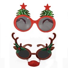 Christmas Sunglasses Props, 2 Pack Cartoon Reindeer Xmas Tree Eyeglasses Cost...