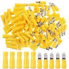 50Pairs Insulated Male Female Bullet Quick Splice Wire Terminals Wire Crimp C...