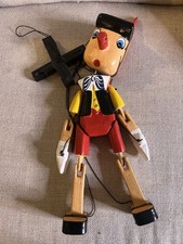 Vintage Wooden Pinocchio Puppet String Marionette Handmade 16"
