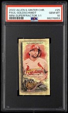 Marketplace image: 2022 Topps Allen Ginter Paul Goldschmidt Mini-Superfractor 1/1 PSA 10 GEN MT