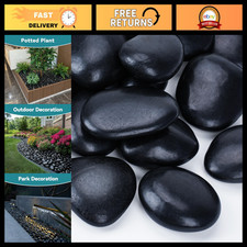 20lbs Black River Rocks for Landscaping, 2-3 Inch Decorative Stones