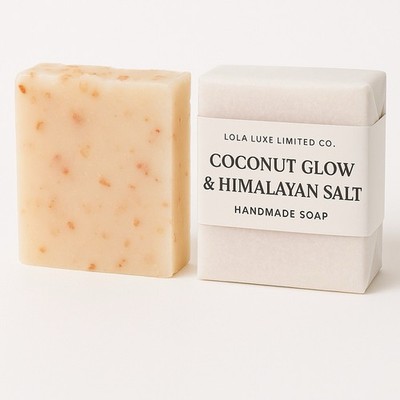 Coconut Oil & Himalayan Salt Handmade Soap-Bulk/Discounts- $4.50 for BIG 6OZ Bar