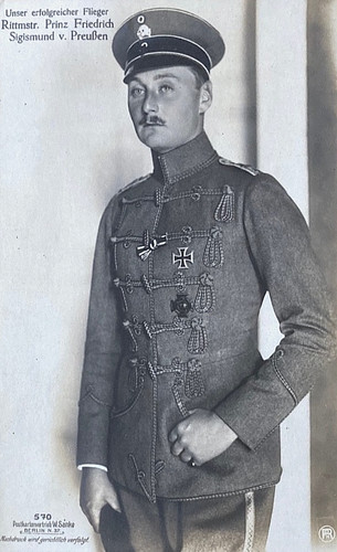 WW1 GERMAN PILOT PRINCE FRIEDRICH SIGMUND OF PRUSSIA SANKE #570 PHOTO POSTCARD