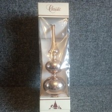 Vintage German Gold Glass Tree Topper Christmas Decoration