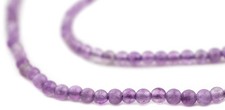 Round Amethyst Beads 3mm Purple Gemstone 16 Inch Strand