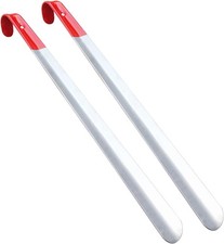 Extra Long Shoehorn, Set of 2, 16.5  Metal Shoe Horn, Heavy Duty Stainless Steel