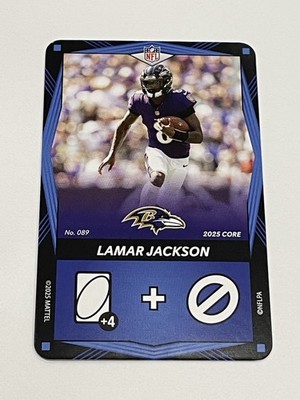 2025 UNO Elite Football Blue #089 - Lamar Jackson - Baltimore Ravens